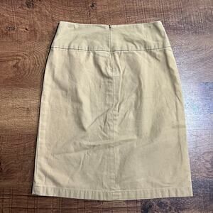 GAP Women's Khaki Skirt Size 0 Casual Cotton Twill Classic Neutral Tan